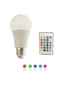 LED Λάμπα E27 3W 220V 350LM RGBW με Ασύρματο Χειριστήριο RZ-0062