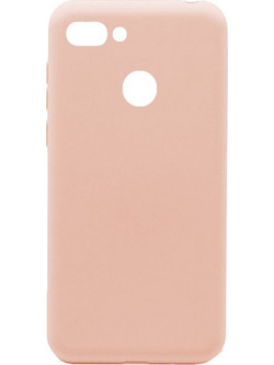 Θήκη Silky and Soft Touch Silicone για Huawei Y7 2018 Prime σε Σομόν Σομόν Θήκη πλάτης Σιλικόνη