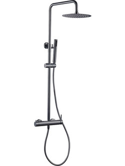 Στήλη Ντουs με κεφαλή και τηλέφωνο ντους ICON INDUSTRIAL 769DP-GMS Gun Metal Grey PVD 10941100