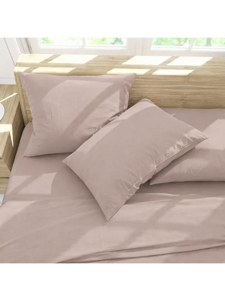 Μαξιλαροθήκες Basic (Σετ 2τμχ) Beige Viopros 50Χ70 Βαμβάκι-Πολυέστερ