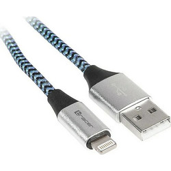 Tracer Braided USB-A to Lightning Cable 1m Blue TRAKBK46269