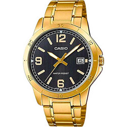 Casio Standard Ανδρικό Ρολόι με Χρυσό Μεταλλικό Μπρασελέ MTP-V004G-1BUDF