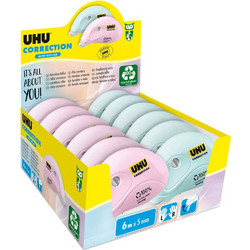 UHU διορθωτική ταινία mini pastel 5mmx6m. δύο χρώματα