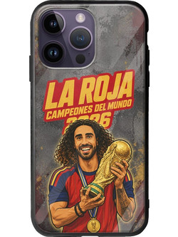 Θήκη La Roja Campeones del Mundo - Marc Cucurella iPhone 15 Pro Groove TPU (Tempered Glass και TPU)