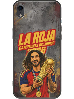 Θήκη La Roja Campeones del Mundo - Marc Cucurella iPhone XR Black TPU (Μαύρη Σιλικόνη)