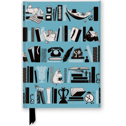 Moomin Bookshelves: Pale Blue (Foiled Journal) - Flame Tree Publishing - Notebook / blank book