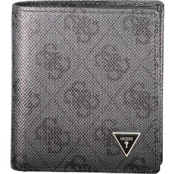 GUESS JEANS MEN'S BLACK WALLET Μαύρο