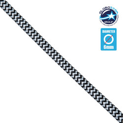 GLOBOSTAR(R) DECOCABLE 77613 Υφασμάτινο Καλώδιο 2 x 0.75mm IP20 - Άσπρο & Μαύρο - Μ100 x Π0.6 x Υ0.6cm