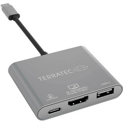 TerraTec Connect C3 USB-C / USB-A Docking Station με PD Ασημί