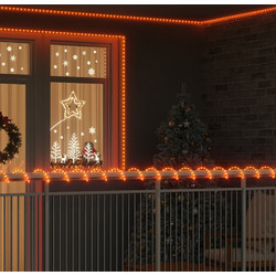 vidaXL Φωτιστικό Συρματόσχοινο με 2400 LED PVC - θερμό-λευκό, 20 m