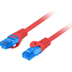 Lanberg S/FTP Cat.6a Καλώδιο Δικτύου Ethernet 0.5m Red
