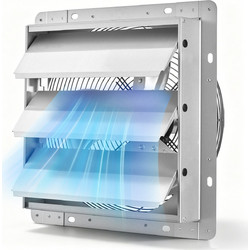 VEVOR Ανεμιστήρας Εξαγωγής Τοίχου 312 mm, 1250 CFM, με Αυτόματα Πτερύγια, Ατσάλινο Σώμα, AC Μοτέρ, Ασημί BYCSPQSOZKACA6AYF001V2