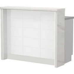 Πάγκος νησίδας Hudson-Μήκος: 120 εκ.Λευκό-White Marble