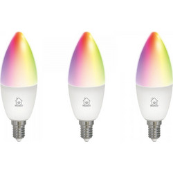 Deltaco Smart Home Λάμπα LED E14 WiFI 5W RGB dimmable Λευκή Σετ 3 τμχ 220-240V SH-LE14RGB-3P