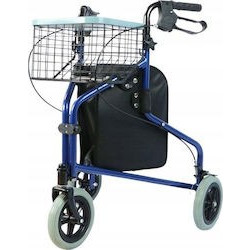 Practical tricycle walker with basket and bag
