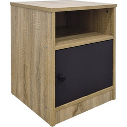 Κομοδίνο Lenea pakoworld sonoma-ανθρακί 40x40x50εκ