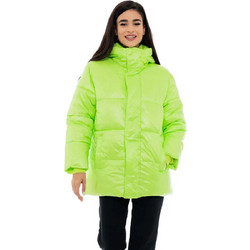 Biston Γυναικείο Μπουφάν Χειμωνιάτικο Puffer Μακρύ Lime 48-101-03