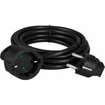 POWERTECH μπαλαντέζα ρεύματος PT-1562, 1x schuko, 16A, 5m, μαύρη