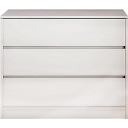 Συρταριέρα 3 συρταριών Nextdeco MDF λευκή Υ67x80x40εκ