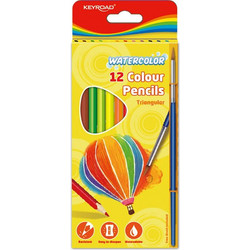 Keyroad Watercolor Triangular Ξυλομπογιές Σετ 12τμχ
