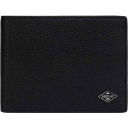 ΠΟΡΤΟΦΟΛΙ M REPLAY FOLDER METAL RHOMBUS LOGO BLACK