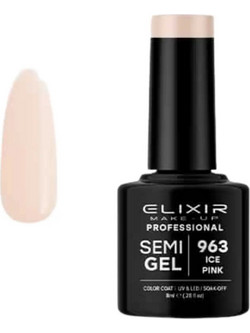 Elixir Semigel 963 Ice Pink Ημιμόνιμο Βερνίκι Νυχιών 8ml