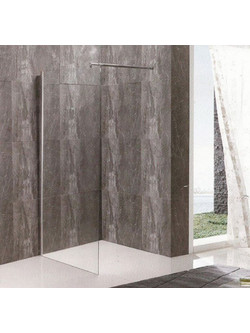 PANEL ΤΖΑΜΙ ΔΙΑ/ΝΕΣ 80*195h/8mm ME ΜΠΡΑΤΣΟ ST/ST 70-120cm 80-1604