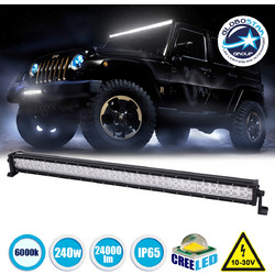 GloboStar(R) 85464 PRO Series Μπάρα Ίσια - Straight για Αυτοκίνητα & Φορτηγά LED CREE XBD 240W 24000lm DC 10-30V Αδιάβροχη IP65 Ψυχρό Λευκό 6000K