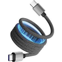 ATC C6 Μαγνητικό Καλώδιο USB-C to USB-C 65W 1m Μαύρο ATC-C6 C-C Black