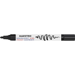 MARKARO230 BLACK PAINT MARKER ΜΑΡΚΑΔΟΡΟΣ ΑΝΕΞΙΤΗΛΟΣ ΜΕ ΜΠΙΛΙΑ, 2.3MM-3.0MM, ΜΑΥΡΟΣ