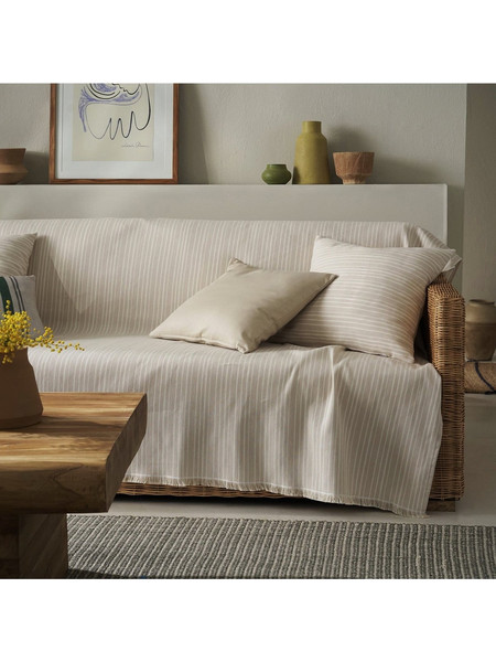 Gofis Home Ριχτάρι Πολυθρόνας 180x180 Nymeria Beige 20-07-574-1/06