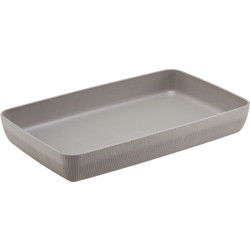 Δίσκος Μελαμίνης GN1 1 53x32 5xΥ7 5cm γκρι σειρά Norway με κάθετες ρίγες Leone c540711