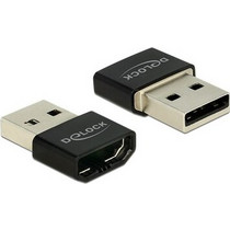 DELOCK DELOCK αντάπτορας USB σε HDMI-A θηλυκό 65680, μαύρος