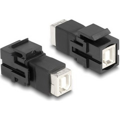 DELOCK DELOCK Keystone module USB Type-B 86600, θηλυκό σε θηλυκό, μαύρο