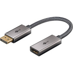 GOOBAY GOOBAY αντάπτορας DisplayPort σε HDMI 75271, 4K/60Hz, 0.2m, γκρι