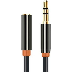 CABLETIME CABLETIME καλώδιο προέκτασης ήχου 3.5mm CT-AV311-P11FG, gold plated, 0.5m, μαύρο