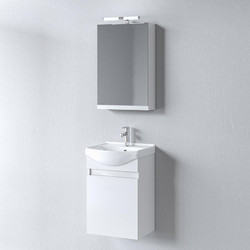 Σετ Έπιπλο Μπάνιου SIENA WHITE 45 9SSI045GL0W Πάγκος 45x31x60cm, Νιπτήρας 45x36cm Martin
