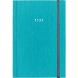 Next ημερολόγιο 2027 fabric ημερήσιο δετό γαλάζιο με λάστιχο 12x17εκ. Δυνατότητα εκτύπωσης
