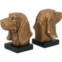 Artekkol Bookends Μπρονζέ Βιβλιοστάτες Ρητίνης με Σκυλιά (17.8x15x22)cm 2pcs B5519