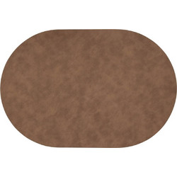 Σουπλά Atmosphera Kim Οβάλ Διπλής Όψης PVC - Καφέ/Taupe 49x33cm (212185B)