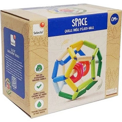 Ξύλινο Παιχνίδι Κουδουνίστρα Μπάλα Space 11cm Selecta
