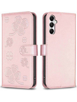 Tel1 Samsung A35 5G Flowers Book Θήκη Βιβλίο - Pink