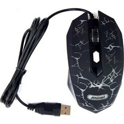 Andowl Q-T39 Ενσύρματο Gaming Ποντίκι RGB 4200 DPI Black