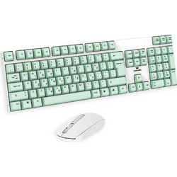 Leewello YPX-035 Set Green Ασύρματο Σετ Πληκτρολόγιο & Ποντίκι