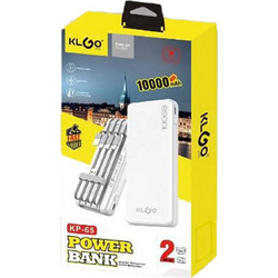 KLGO KP-65 Power Bank 10000mAh με Θύρα USB-A White