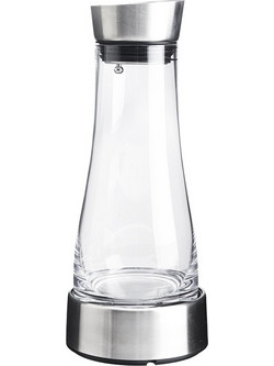 Καραφα Ψυχομενη Γυαλινη 1000Ml Με Ανοξ. Πωμα/Βαση Και Παγοκυστη 13X13X30Ek