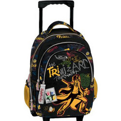 Graffiti Harry Potter The Triwizard Tournament Σχολική Τσάντα Τρόλεϊ Δημοτικού Μαύρη Κίτρινη 234251
