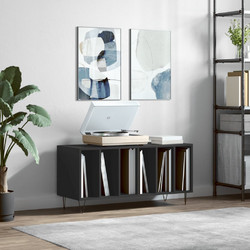 vidaXL Έπιπλο Δίσκων Μαύρο 100x38x48cm από Επεξεργασμένο Ξύλο 1 τεμ