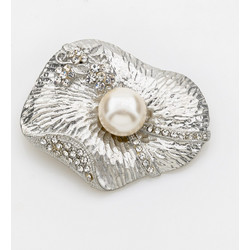 Baroque & Modern Pearl Brooch Collection-2 Ασημί Novita