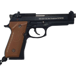 Beretta M92 - A1 Black Full Metal - Μπρελόκ - Χρώμα: Μαύρο/ Ταν
